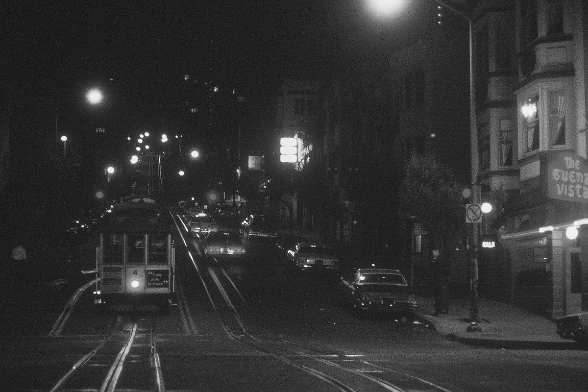 A San Francisco Night — black and white photograph by Craig Baker, CP#012.