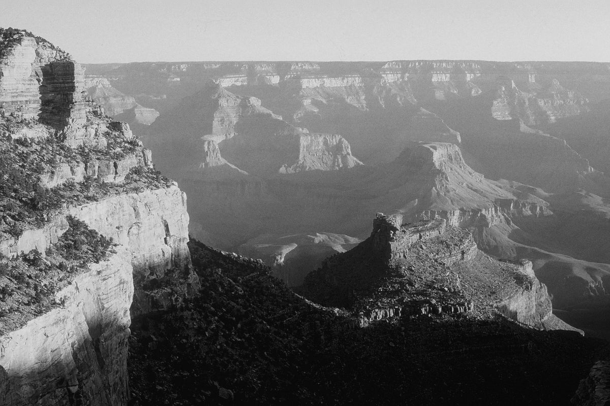 The Magnificence of the Grand Canyon — black and white photograph by Craig Baker, DC#002.