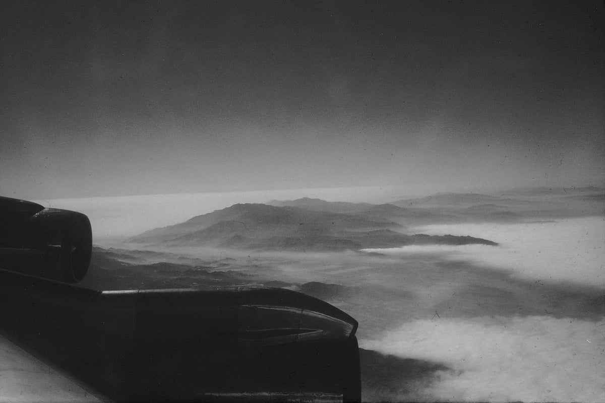 Above the Cloud Line — black and white photograph by Craig Baker, AB#003.
