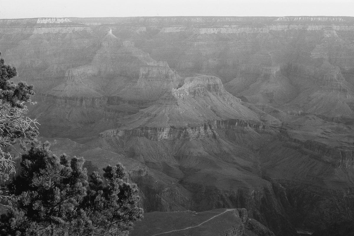 The Rim at Last Light — black and white photograph by Craig Baker, DC#004.