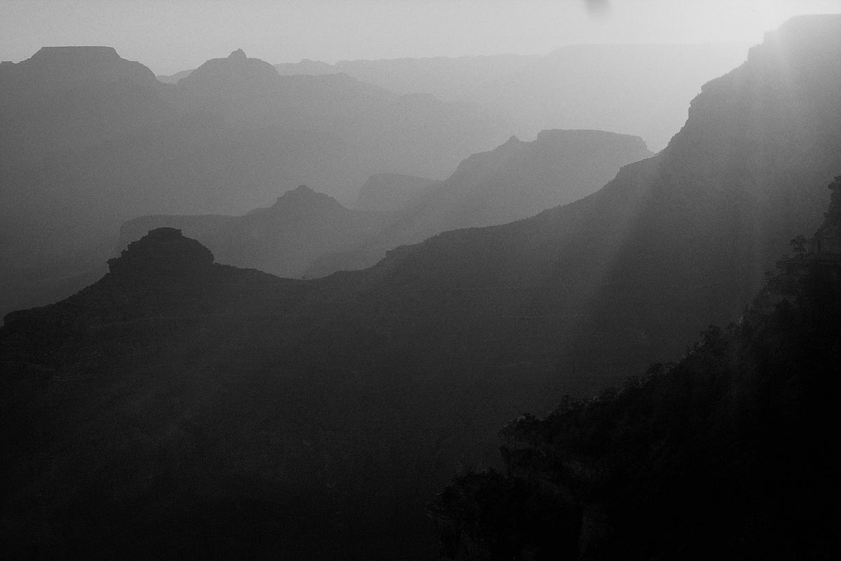 Layers of Evening — black and white photograph by Craig Baker, DC#006.
