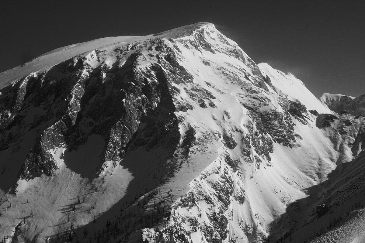 Snowbound Summit — black and white photograph by Craig Baker, ML#012.