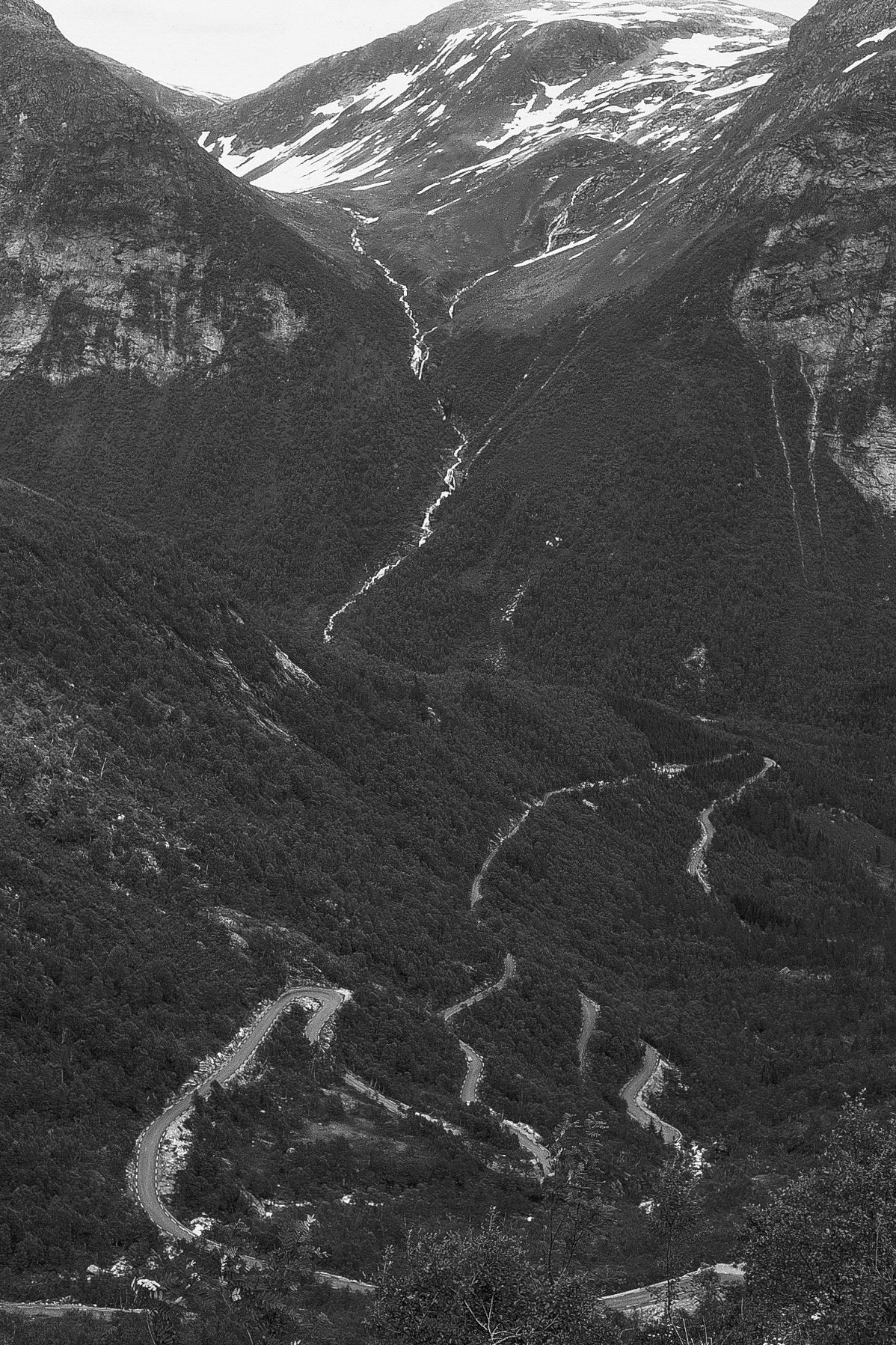 The Road Through the Valley — black and white photograph by Craig Baker, ML#016.