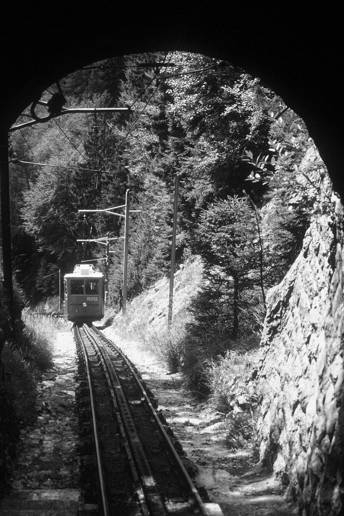 Through the Tunnel — black and white photograph by Craig Baker, RJ#002.
