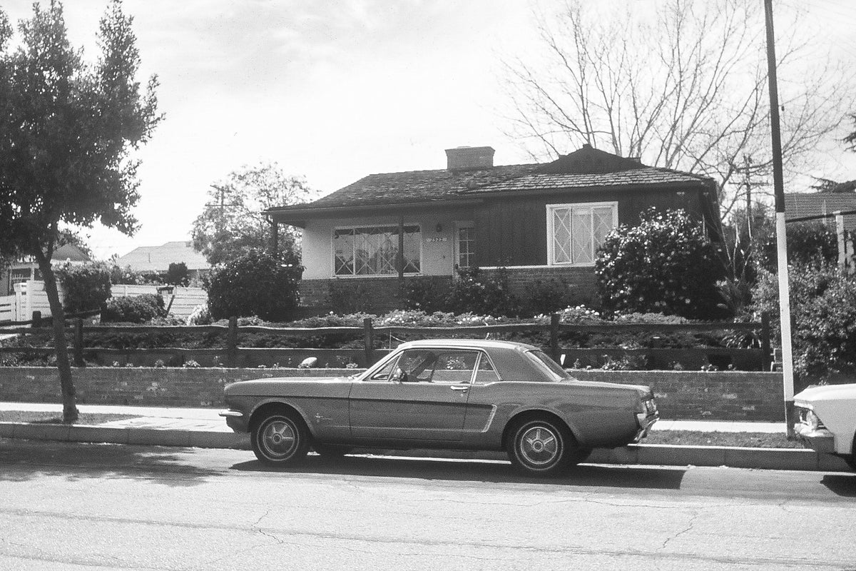 My First Mustang — black and white photograph by Craig Baker, RJ#007.